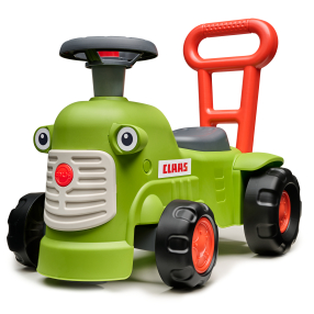 Odstrkovadlo – traktor Claas světle zelený s volantem