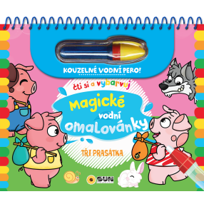 Čti a vybarvuj - Tři prasátka - magické vodní omalovánky