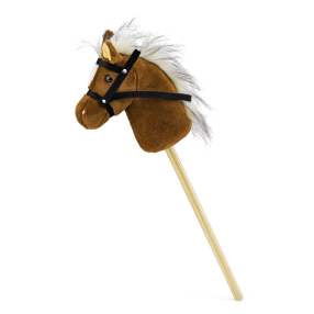 Hobby horse Scarlet, světle hnědý kůň na tyči