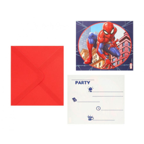 Pozvánky s obálkami Spiderman Crime Fighter 6 ks