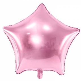 Balónek fóliový hvězda světle růžová 48 cm