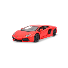 Lamborghini Aventador Coupé, metal oranžovo-červená, 1:24
