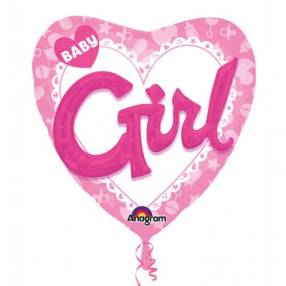 Balónek foliový Multi Srdíčko Baby Girl 91cm