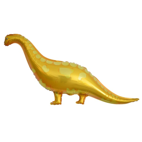 Balónek foliový dinosaurus žlutý 99x56 cm