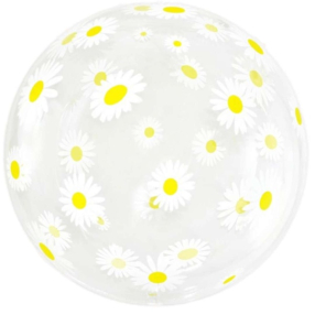 Balónek foliový transparentní koule Sedmikrásky 46 cm