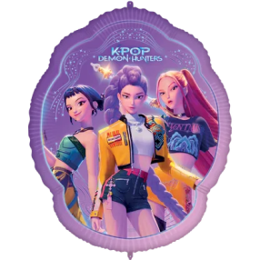 Balónek fóliový K-Pop Demon Hunters tvarovaný supersize