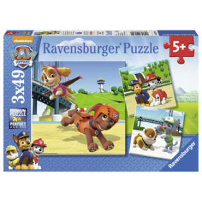 Puzzle Tlapková Patrola: Psí tým 3x49 dílků