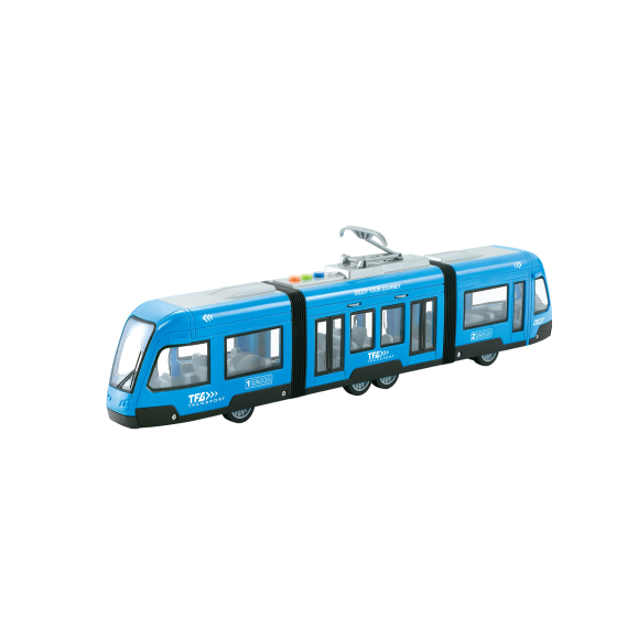 Tramvaj na setrvačník 1:16 modrá                    