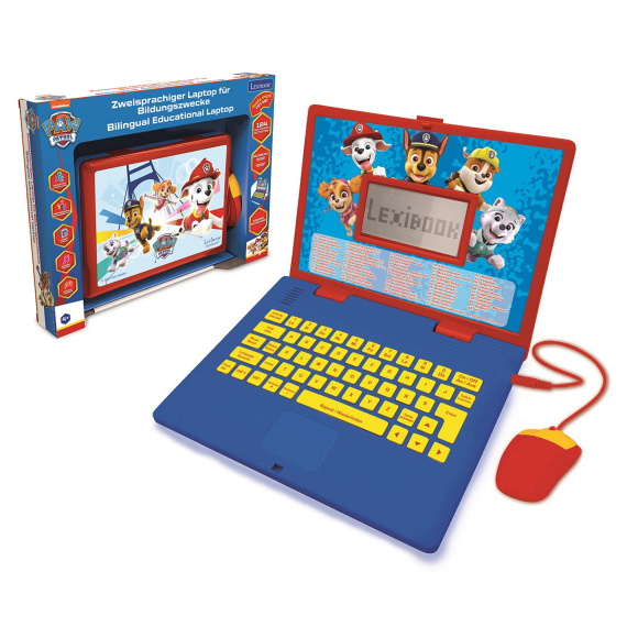 Lexibook česko-anglický vzdělávací notebook Tlapková patrola 124 aktivit                     