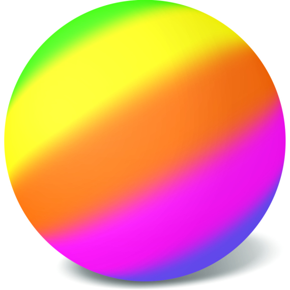Míč Fluo tříbarevný 23 cm                    