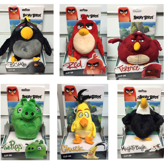 Angry Birds: 14cm plyšová hračka s nylon přívěskem (6/6)                    